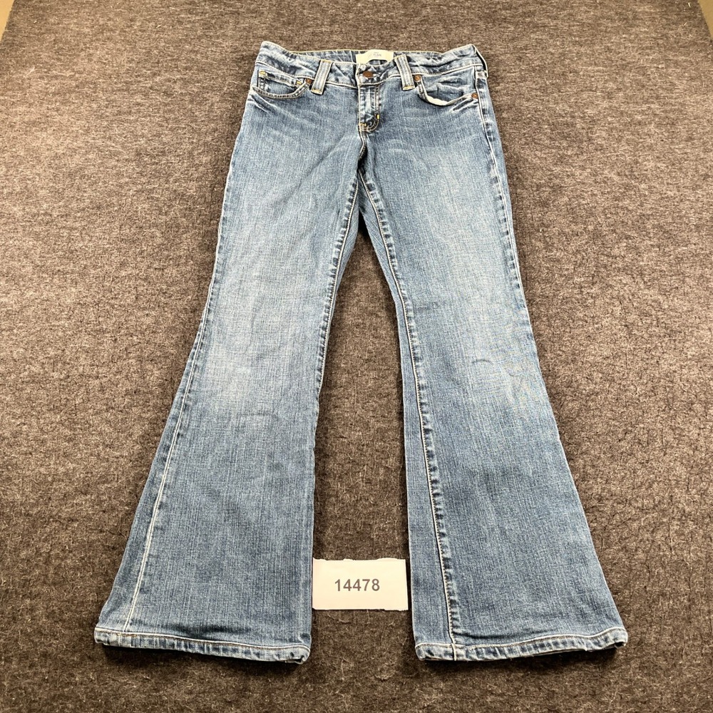 Gap Curvy Jeans Womens 6 Blue Denim Cotton Stretch Medium Wash Ankle Flare Leg
